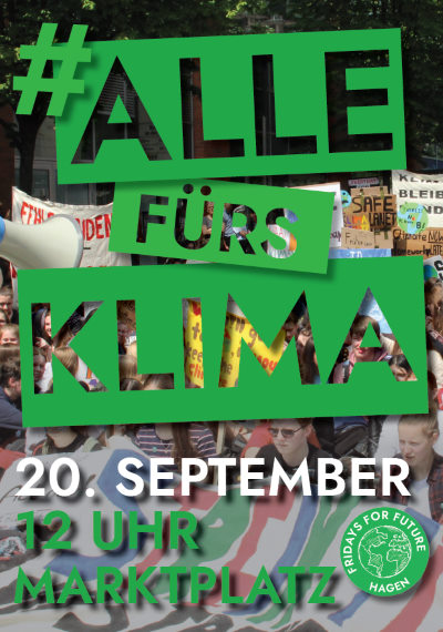 Klimastreik 12 Uhr 20 September Hagen Marktplatz #fridaysforfuture