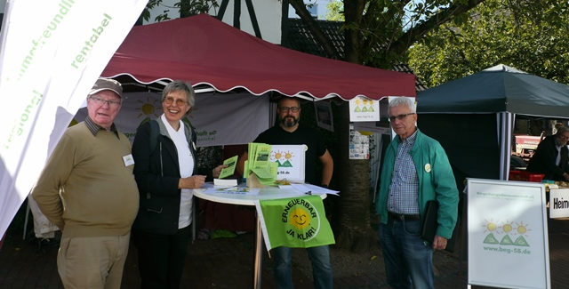 Die Bürgerenergiegenossenschaft BEG-58 auf dem Regionalmarkt in Witten Herbede